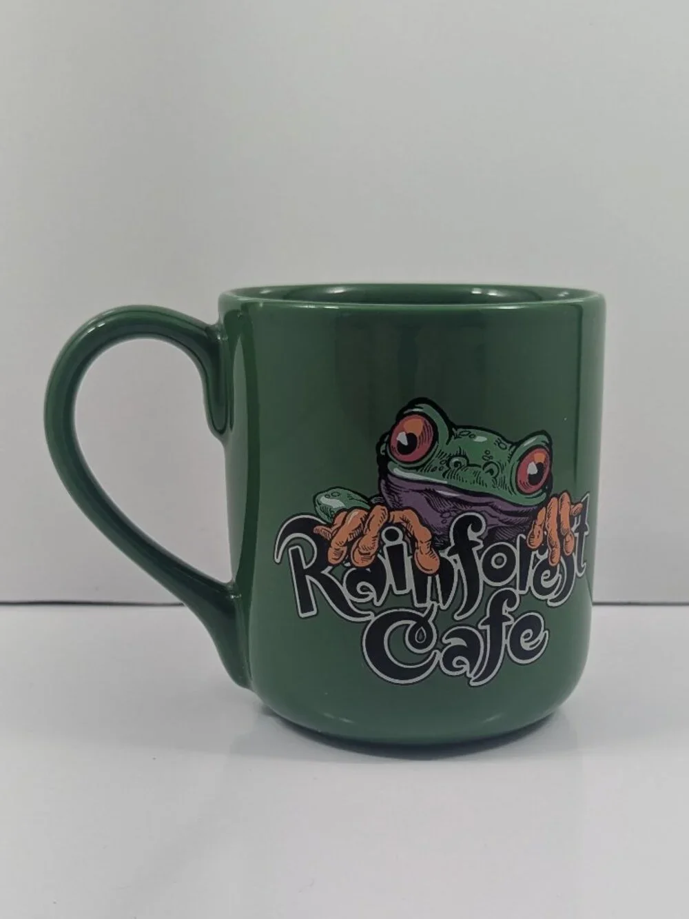 Rainforest Cafe Cha Cha Tree Frog Green Mug Ceramic Coffee Cup